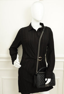 Chanel Black Le Boy Paris-Salzburg Top Handle Medium Bag