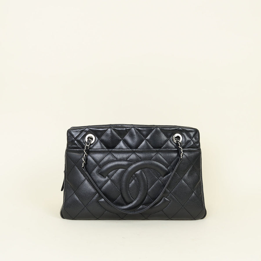 Chanel Black CC Timeless Soft Tote Medium Bag