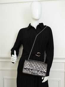 Chanel Metallic Black Mirror 2.55 Reissue Double Flap 225 Bag