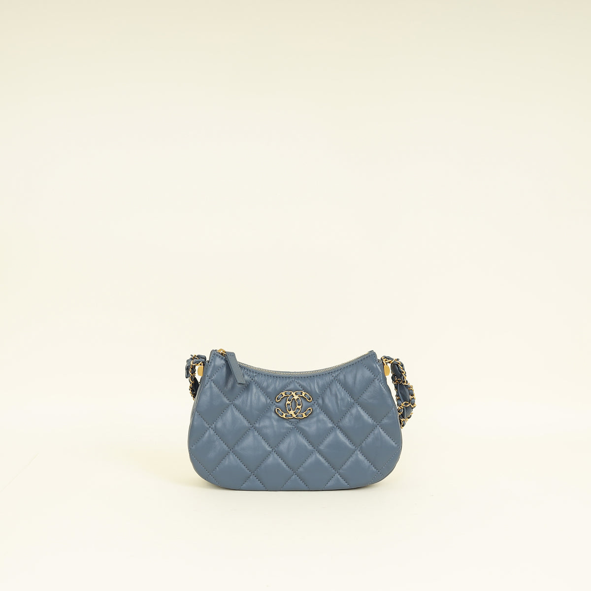 Chanel Stone Blue 19 Hobo Bag