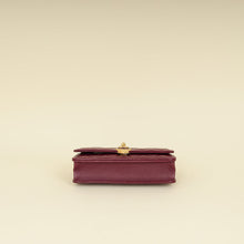 Chanel Violet CC Heart Lock Wallet On Chain