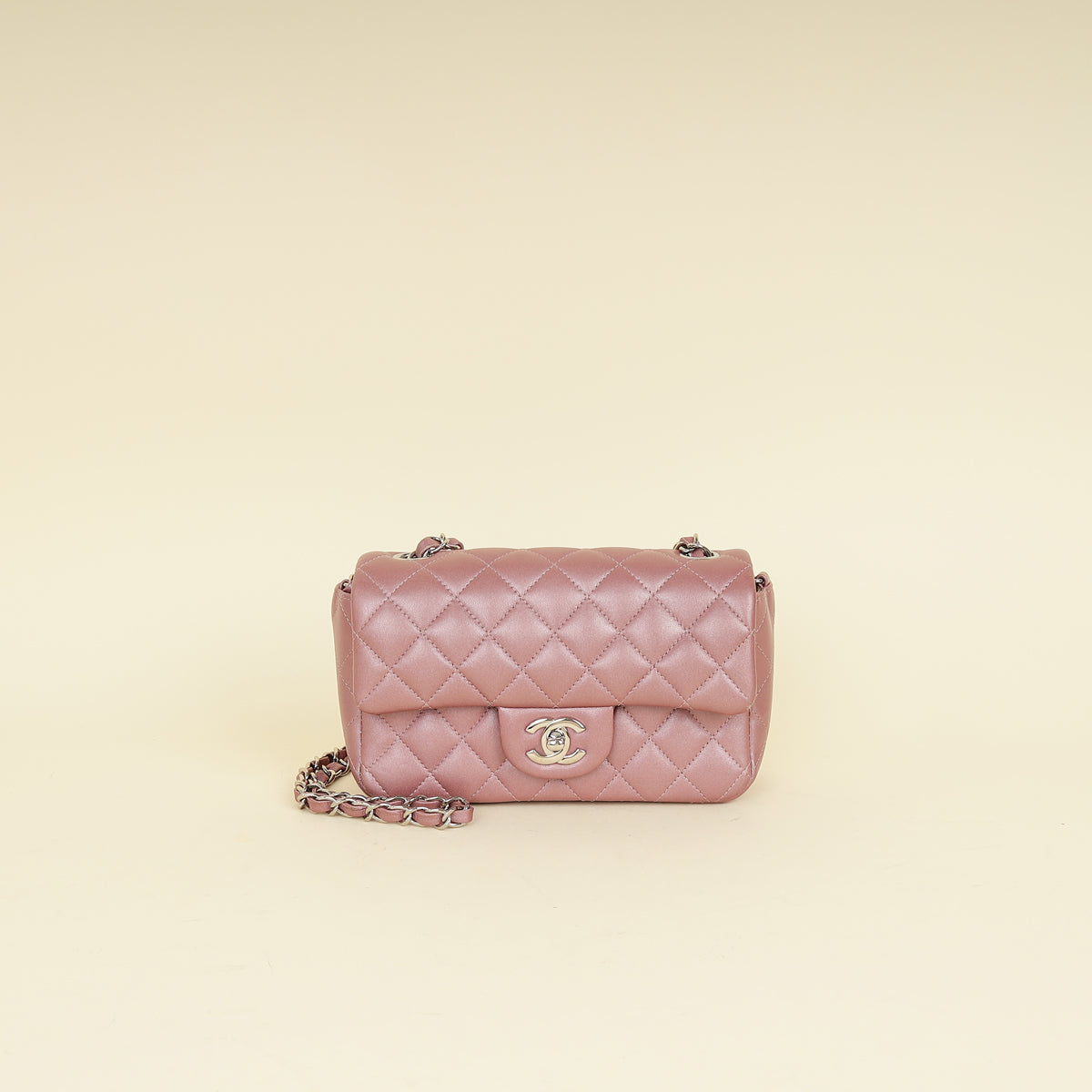 Chanel Light Mauve Mini Rectangular Classic Flap Bag