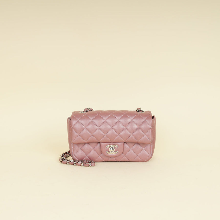 Chanel Light Mauve Mini Rectangular Classic Flap Bag