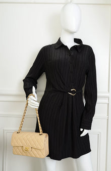 Chanel Beige Classic Double Flap Small Bag