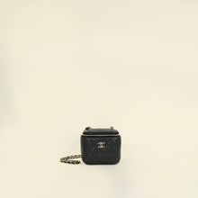 Chanel Black CC Links Mini Vanity Case With Chain