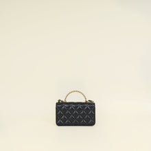 Chanel Black CC Resin Top Handle Clutch Chain