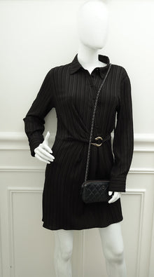 Chanel Black CC Classic Double Zip Clutch With Chain Crossbody Bag