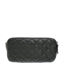 Chanel Black CC Classic Double Zip Clutch With Chain Crossbody Bag