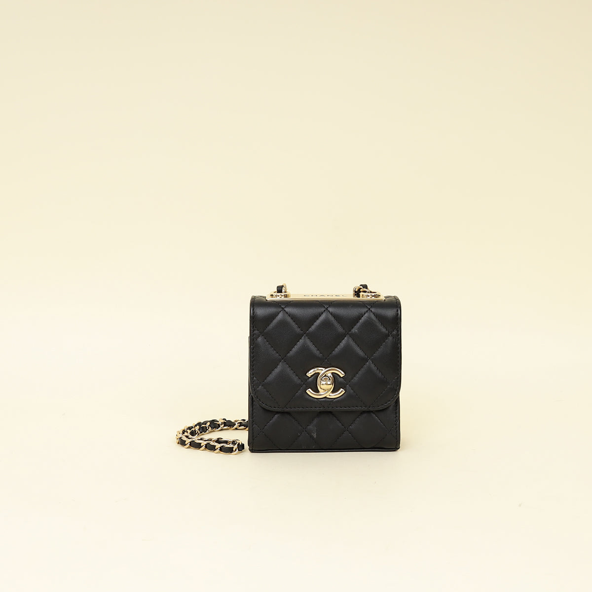 Chanel Black CC Mini Trendy Clutch With Chain