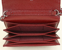 Chanel Bordeaux Classic Card Holder on Chain