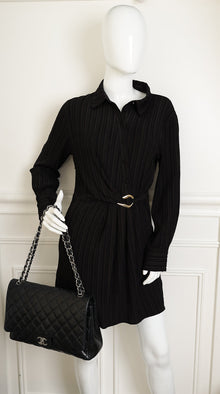 Chanel Black CC Classic Double Flap Maxi Bag