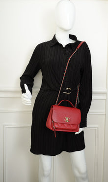 Chanel Red CC Business Affinity Small Flap Bag
