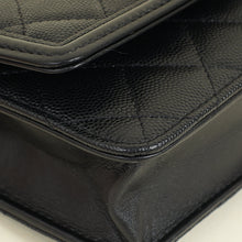 Chanel Black CC Filigree Wallet On Chain