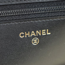 Chanel Black CC Filigree Wallet On Chain