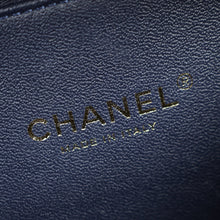 Chanel Navy Blue CC Filigree Vanity Small Case