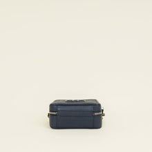 Chanel Navy Blue CC Filigree Vanity Small Case