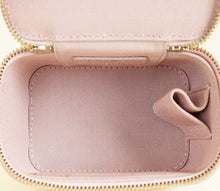 Chanel Metallic Light Pink CC Pearl Mini Vanity With Chain