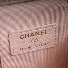 Chanel Metallic Light Pink CC Pearl Mini Vanity With Chain