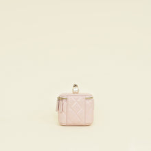 Chanel Metallic Light Pink CC Pearl Mini Vanity With Chain