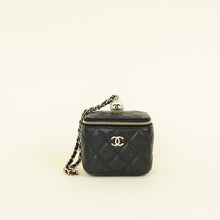 Chanel Black CC Pearl Mini Vanity Bag w/Chain