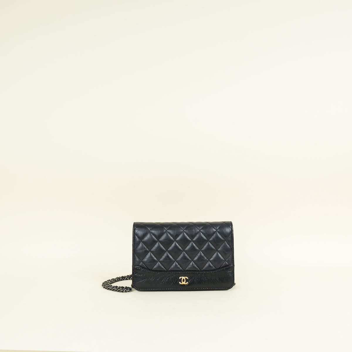 Chanel Black CC Gabrielle Wallet On Chain