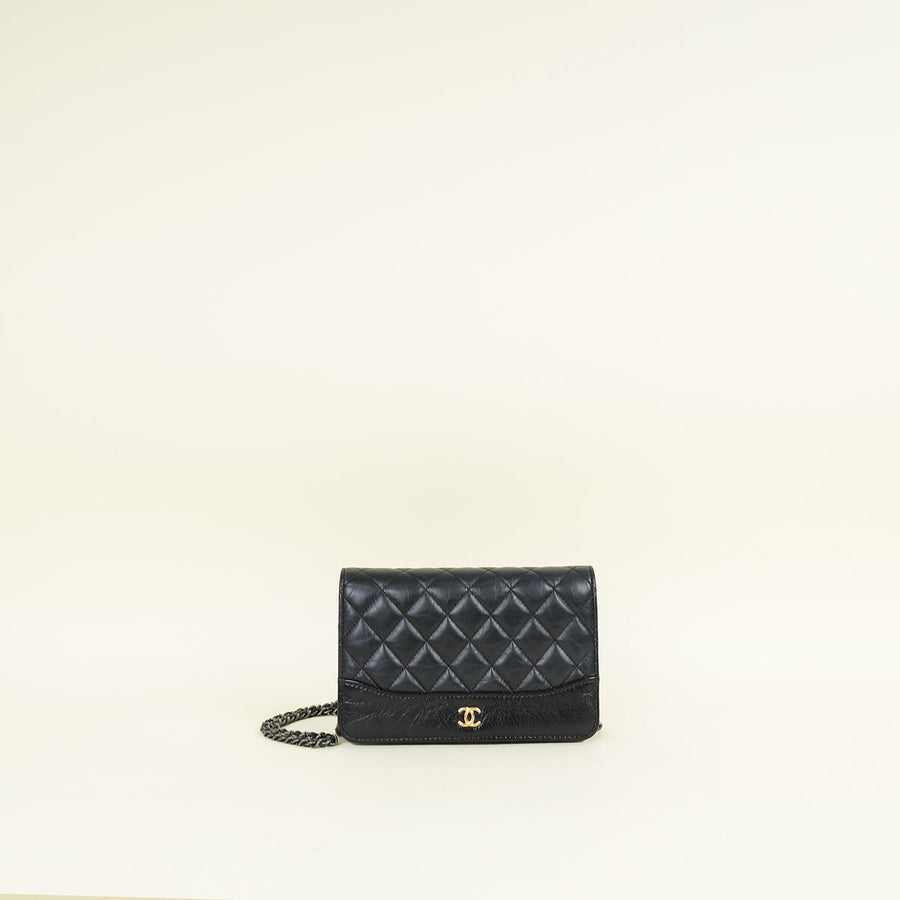 Chanel Black CC Gabrielle Wallet On Chain