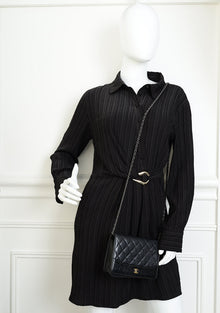 Chanel Black CC Gabrielle Wallet On Chain