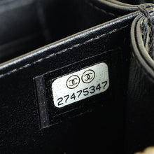 Chanel Black CC Filigree Vanity Clutch With Chain
