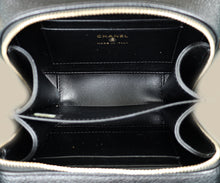 Chanel Black CC Filigree Vanity Clutch With Chain