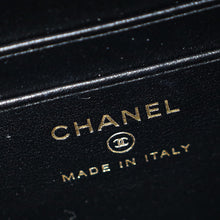 Chanel Black CC Filigree Vanity Clutch With Chain