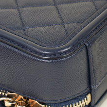 Chanel Navy Filigree Vanity w/ Chain
