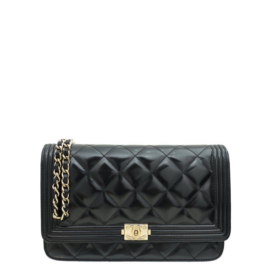 Chanel Black Le Boy Wallet On Chain