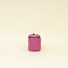 Chanel Purple Mini CC Pearl Crush Vanity Case w/Chain