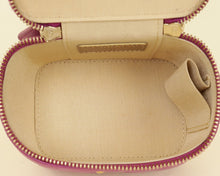 Chanel Purple Mini CC Pearl Crush Vanity Case w/Chain