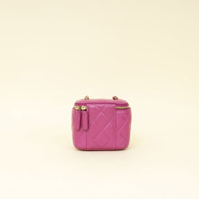 Chanel Purple Mini CC Pearl Crush Vanity Case w/Chain