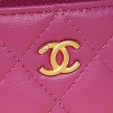 Chanel Purple Mini CC Pearl Crush Vanity Case w/Chain