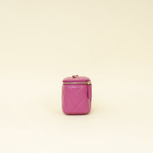 Chanel Purple Mini CC Pearl Crush Vanity Case w/Chain