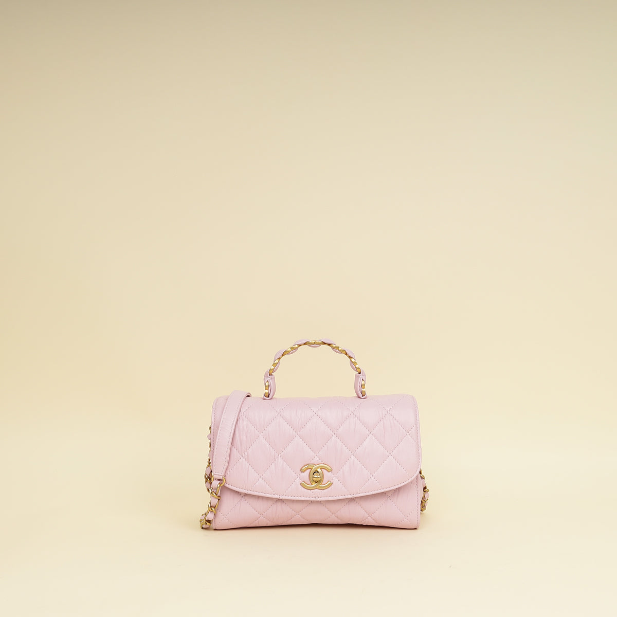 Chanel Lilac CC Wrapped Handle Small Bag
