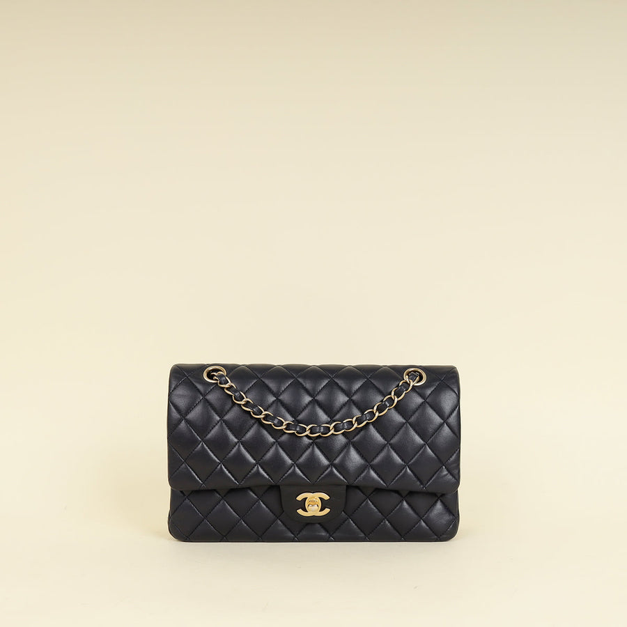 Chanel Indigo Blue CC Classic Double Flap Medium Bag