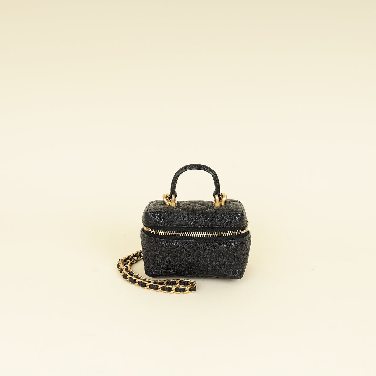 Chanel Black CC Micro Vanity Case with Chain Bag