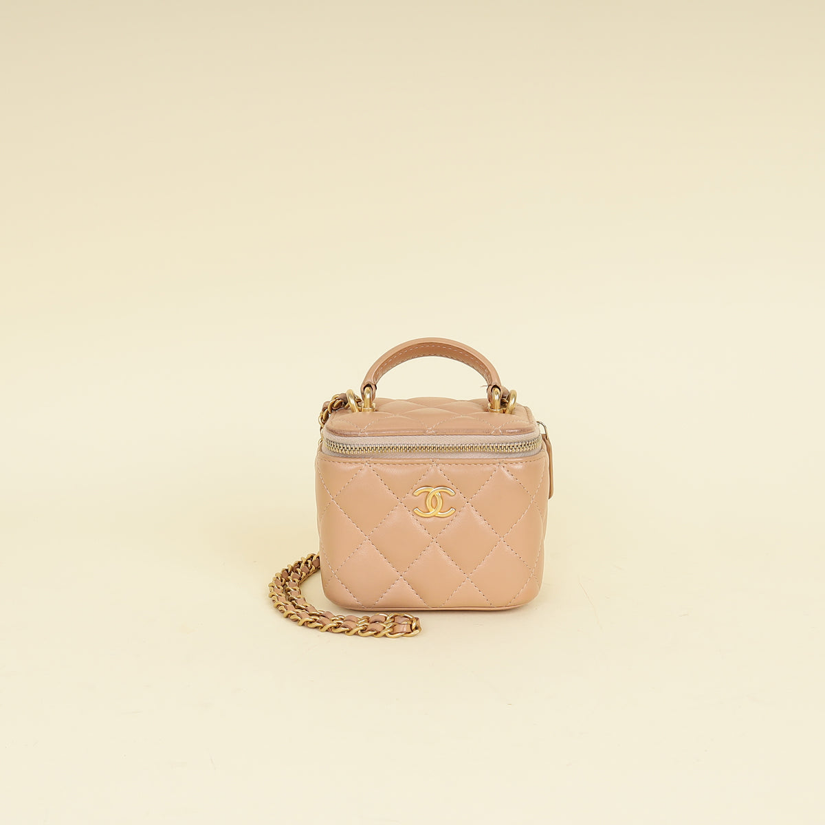 Chanel Nude CC Top Handle Mini Vanity Bag