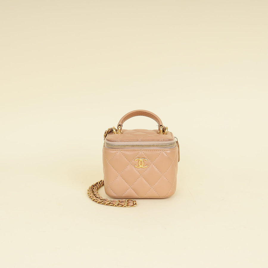 Chanel Nude CC Top Handle Mini Vanity Bag