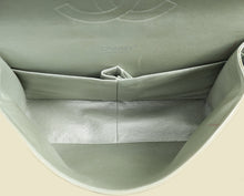 Chanel Metallic Light Mint CC Classic Double Flap Maxi Bag