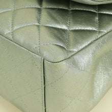 Chanel Metallic Light Mint CC Classic Double Flap Maxi Bag