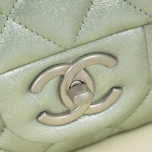 Chanel Metallic Light Mint CC Classic Double Flap Maxi Bag