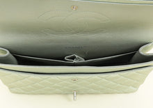 Chanel Metallic Light Mint CC Classic Double Flap Maxi Bag