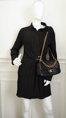Chanel Black CC Straight Line Flap Small Bag