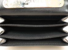 Chanel Black CC Quilted Top Handle Flap Clutch W/ Chain