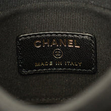 Chanel Black CC Quilted Top Handle Flap Clutch W/ Chain
