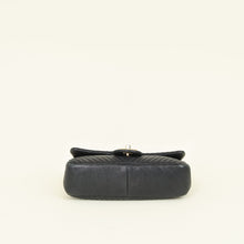 Chanel Black Chevron Surpique Flap Small Bag